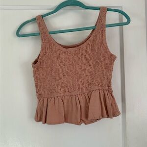 Women's Tan Sleeveless Top